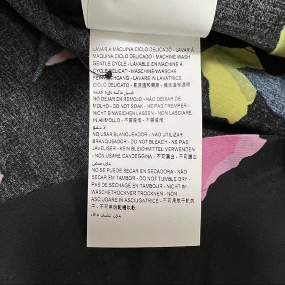 Bimba Y Lola Sleeveless Colorful Geometric Print on Black Dress Size Small - Picture 10 of 15